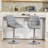Set of 2 Bar Stools with Footrest and Base Swivel Height Adjustable Mechanical Lifting-153079284