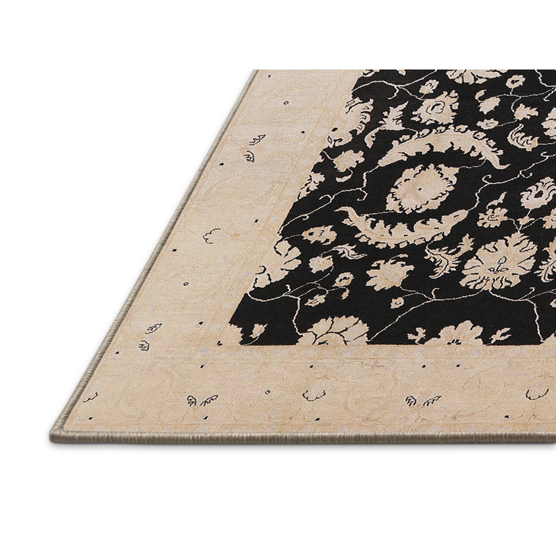 Tapis beige / noir Skjalm, Rectangle 4 pi x 6 pi