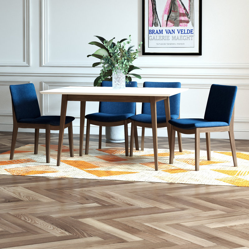 Ensemble de salle à manger en bois d'eucalyptus pour 4 personnes Hongyu