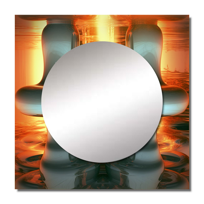 Art mural en miroir Leaha - Minimalisme, 23 po x 23 po
