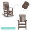 Chaise berçante en PEHD toutes saisons - Chaise berçante d'extérieur robuste à haut dossier pour un confort ultime - Parfaite pour la véranda, la pelouse et le jardin-1787501239