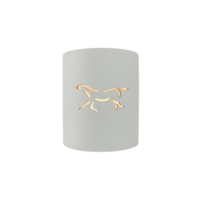 Applique murale encastrée en céramique Kevon Dagger, Blanc mat