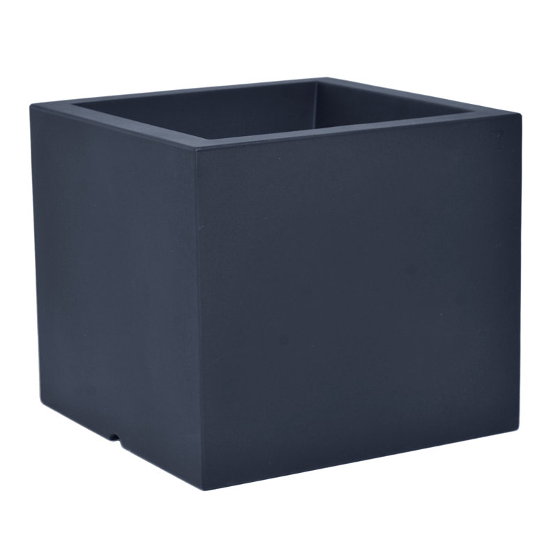 Boîte à fleurs en plastique Cubotti, H 17 po x l 19,5 po x P 19,5 po, Anthracite