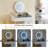 Dressing Table with LED Lights, Glass Top, and Extendable Side Table