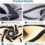 Ventilateur de plafond à 5 pales 5 lumières avec télécommande, 24 po noir, 6 vitesses, 3 lumières encastrées à profil bas pour cuisine