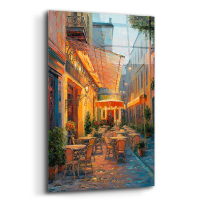 «Caf Van Gogh 2008 Arles France» par Haixia Liu - peinture sans cadre