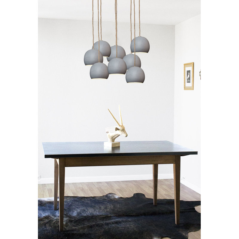Clay 8 - Light Chandelier, 116" H, Black, Gray