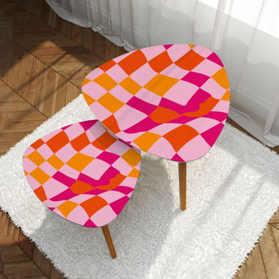 Ensemble de 2 tables basses gigognes Triangle