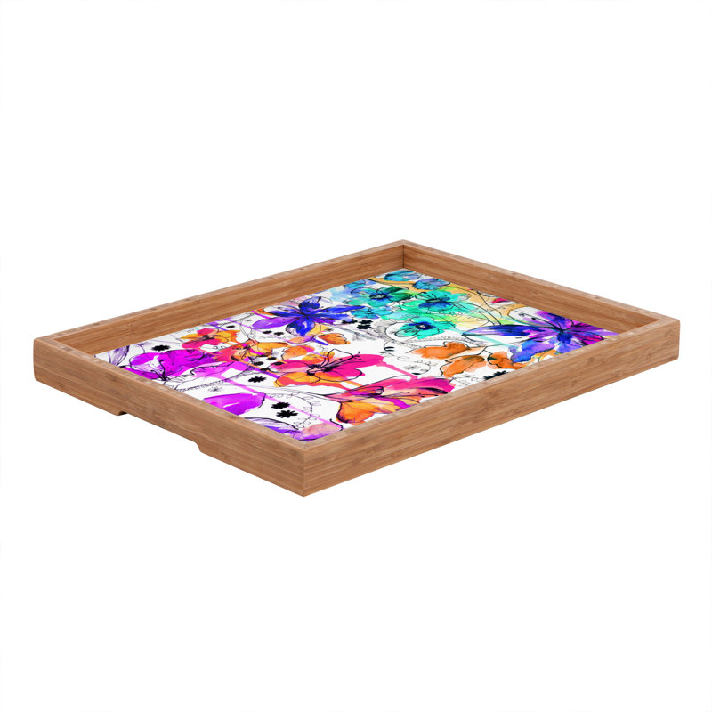 Plateau de table en repose-pieds/café perdu en 1 botanica Holly Sharpe, H 1,75 po x l 18 po x p 14 po