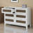 6 Drawer Wooden Dresser Featuring Rustic Farmhouse Design and Metal Handles