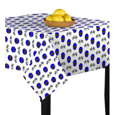 Hapswell Helmets Racing Flags Tablecloth