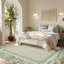 Tapis Toile de Jouy lavable à la machine – Tapis à motif champêtre français, ultra doux, antidérapant et ne peluche pas-893397332-893397334