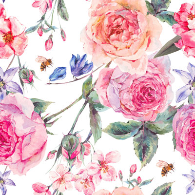 Zellmer Peel & Stick Floral Roll