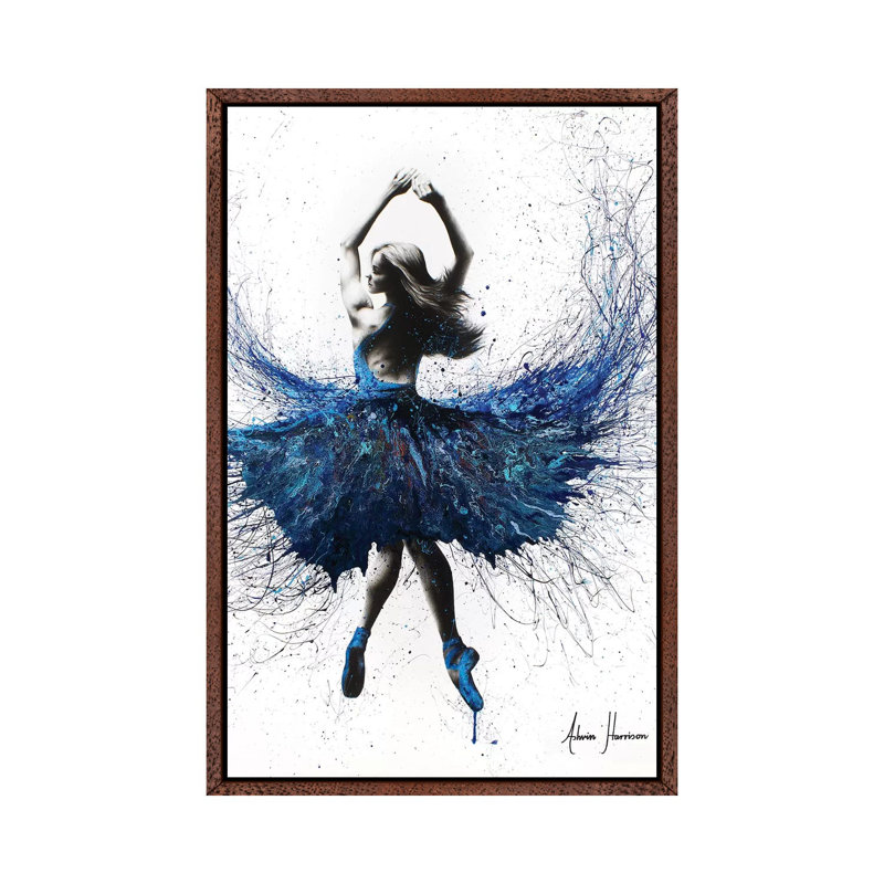 Bolshoi Crystal Dancer by Ashvin Harrison - Print on Canvas, 101.6 cm H x 66.04 cm W, Classic Brown Wood Framed