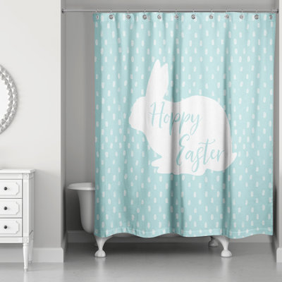 Kershaw Hoppy Easter Single Shower Curtain