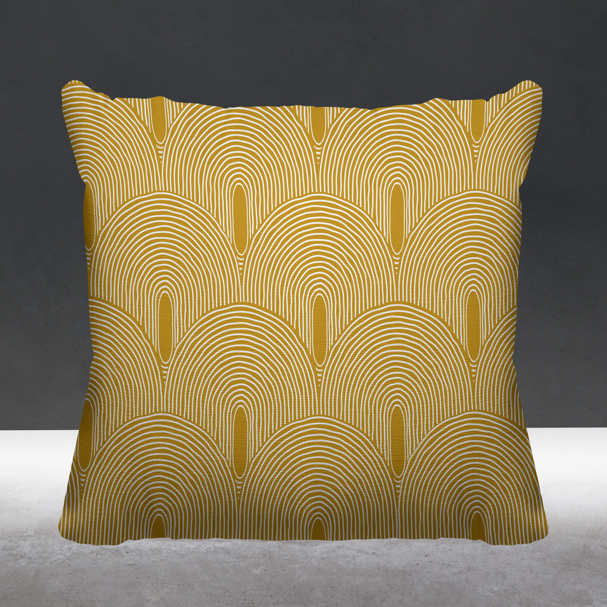 Limpo Indoor/Outdoor Throw Pillow, Yellow, 16" x 16"