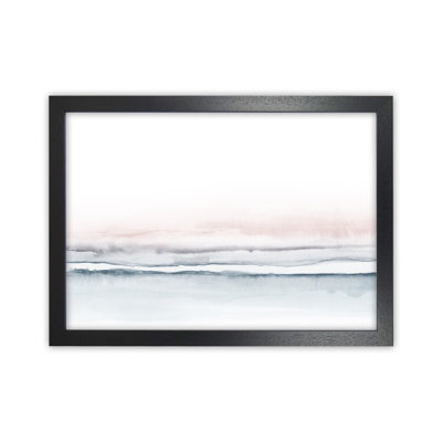Minimal Watercolour Landscape I - Indigo & Pink - Print