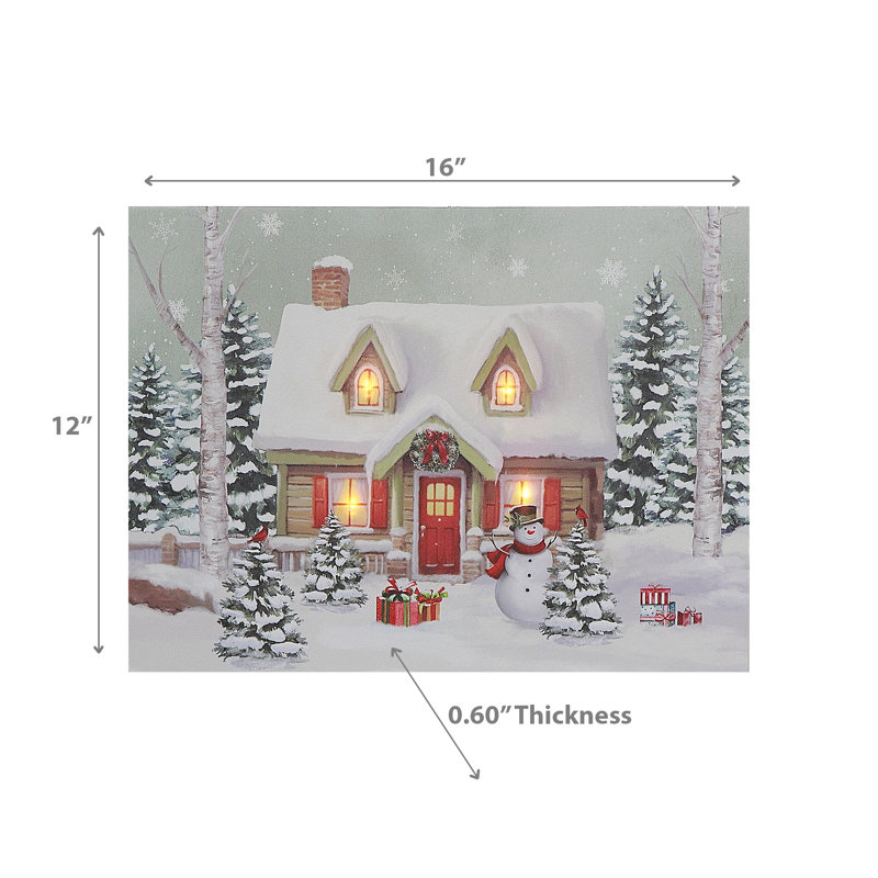 Led Canvas Wall Art House