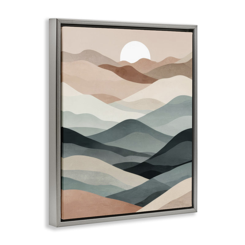 «Silent Dawn Landscape» par Denise Dundon, Cadre flottant gris lustré, H 31 po x l 25 po