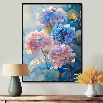 Hydrangeas In The Morning Light II - Hydrangea, reproduction d'art sur toile encadrée