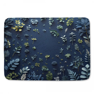 Tapis de bain feuille à motif scandinave