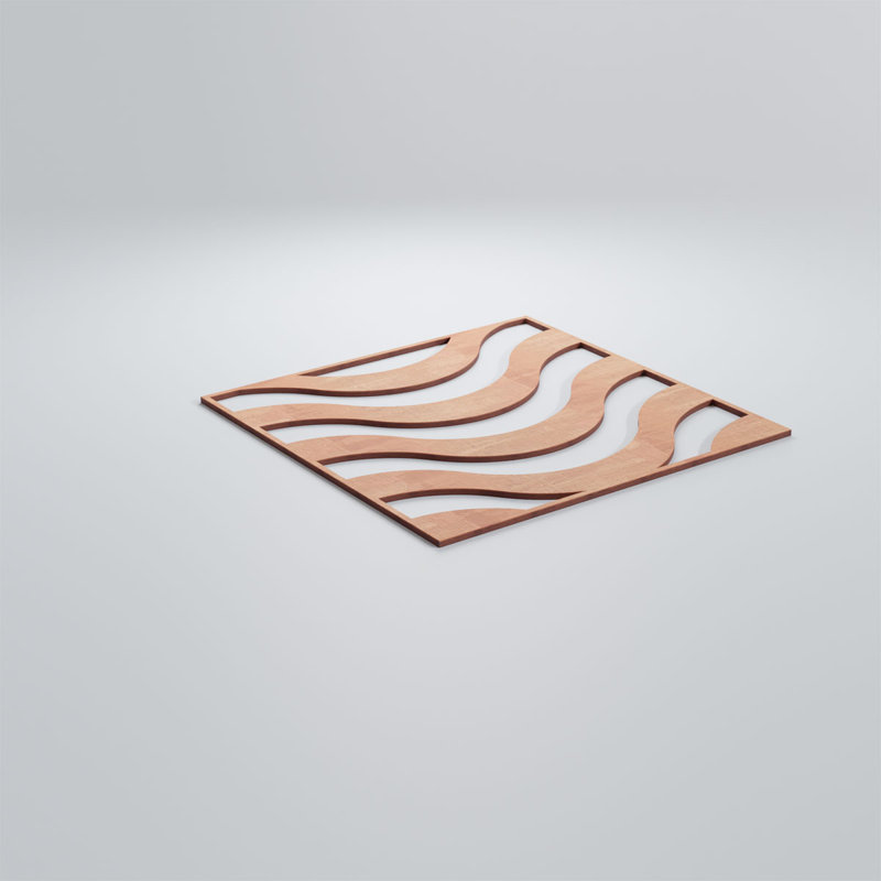 Panneaux muraux décoratifs en bois Parker, Cerise, H 23,375 po x l 23,375 po x P 0,375 po