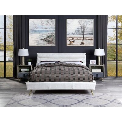 Bowmanville Upholstered Bed, Platform Bed, Bed Frame -  Everly Quinn, 6D3CB6E5A4C0416E81F51698F7AF07B6