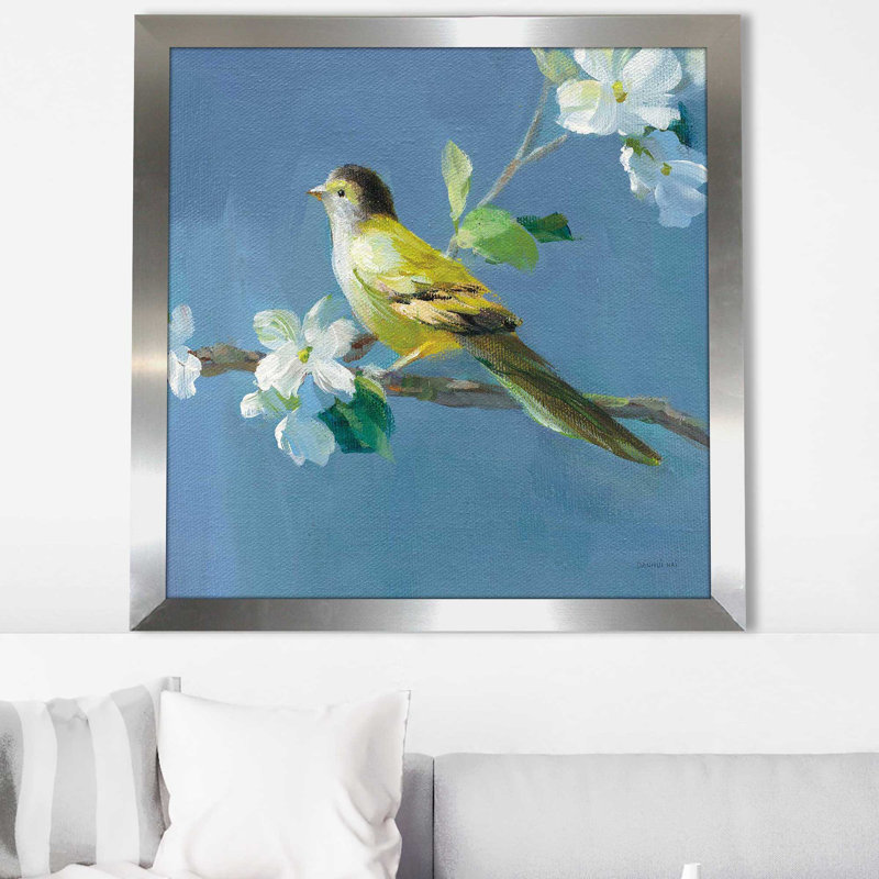 Le printemps dans le quartier V - Peinture, Encadrement argenté, H 31,5 po x l 31,5 po x P 1 po