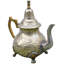 Antique Brass Teapot with Engravings