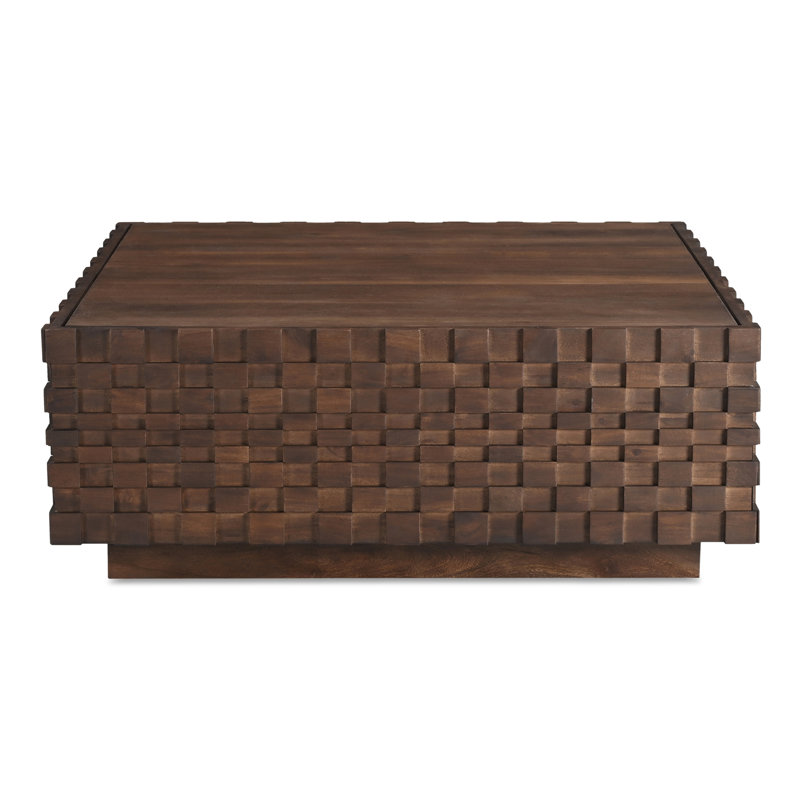 Givens 42" Carved Wood Storage Coffee Table