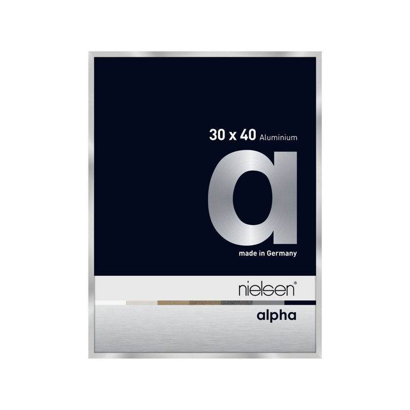 nielsen Alpha Aluminium Picture Frame, 30cm W x 40cm H, Silver