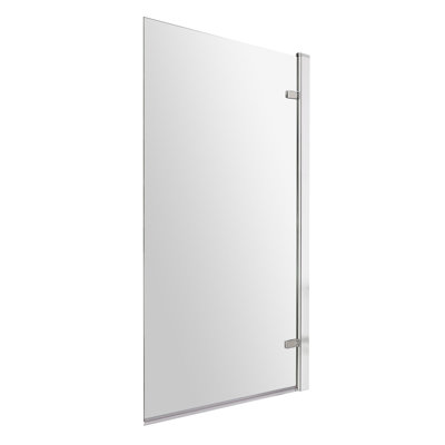 830mm W x 1520mm H Hinged Frameless Tub Door with Clear Glass