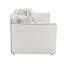 Causeuse en chenille beige avec 4 coussins Yolanda