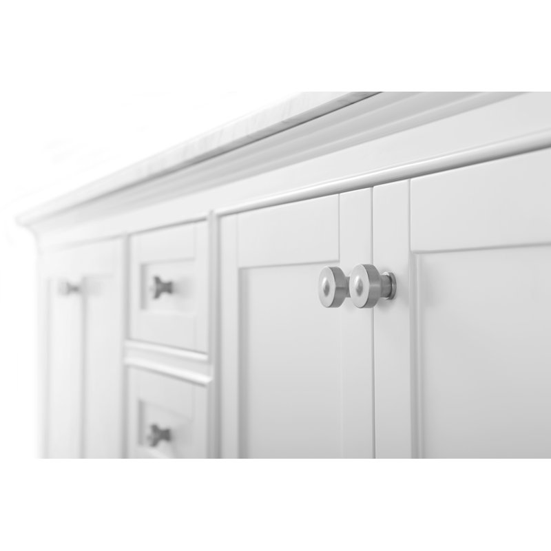 Audrey 72'' W Double Vanity, White| Brushed Nickel