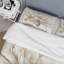 Indigold Beige Flower I - Ensemble de housse de couette floral - Polyester en microfibre-1966543996