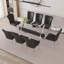 Ensemble de table et de chaises Verre trempé transparent élégant-2105752611