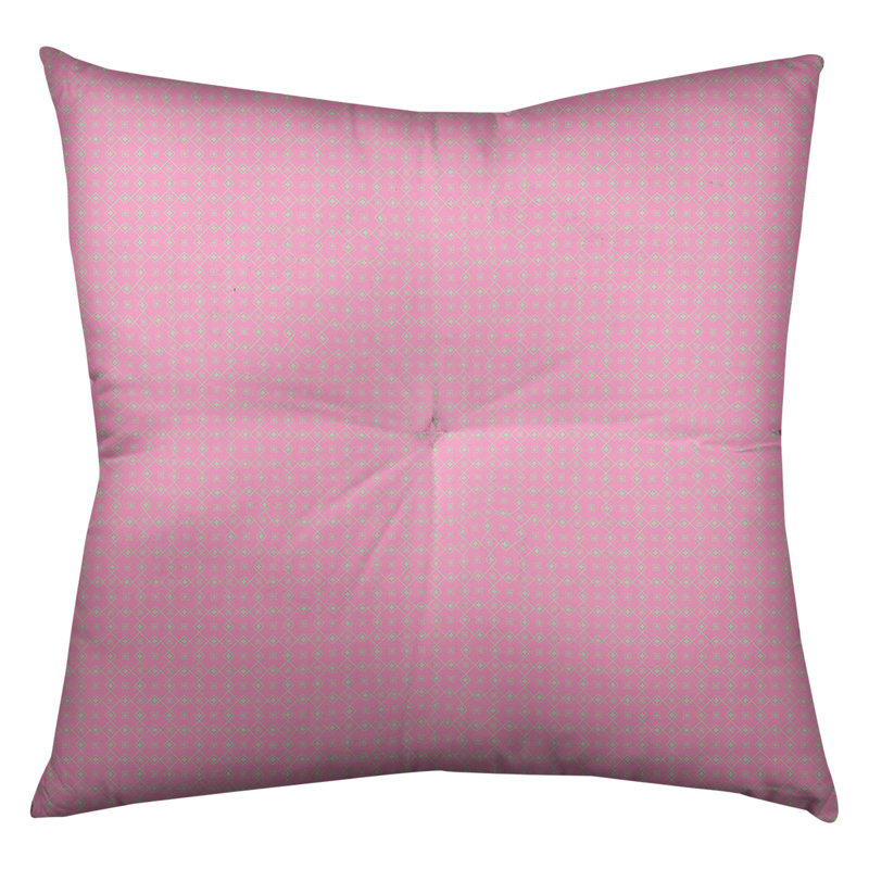 Coussin Katelyn Elizabeth, 30 po x 30 po, Rose / Vert