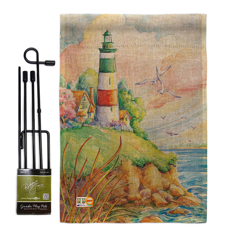 En toile jute 2 côtés 2 côtés 18,5 x 13 po de la falaise ensemble de drapeau
