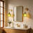 5.1''(W) Adjustable Armed wall sconces with Tulip Glass Shade