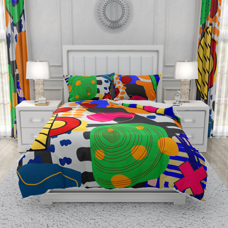  Ensemble de housse de couette Max Color, Housse de couette grand et 2 taies décoratives