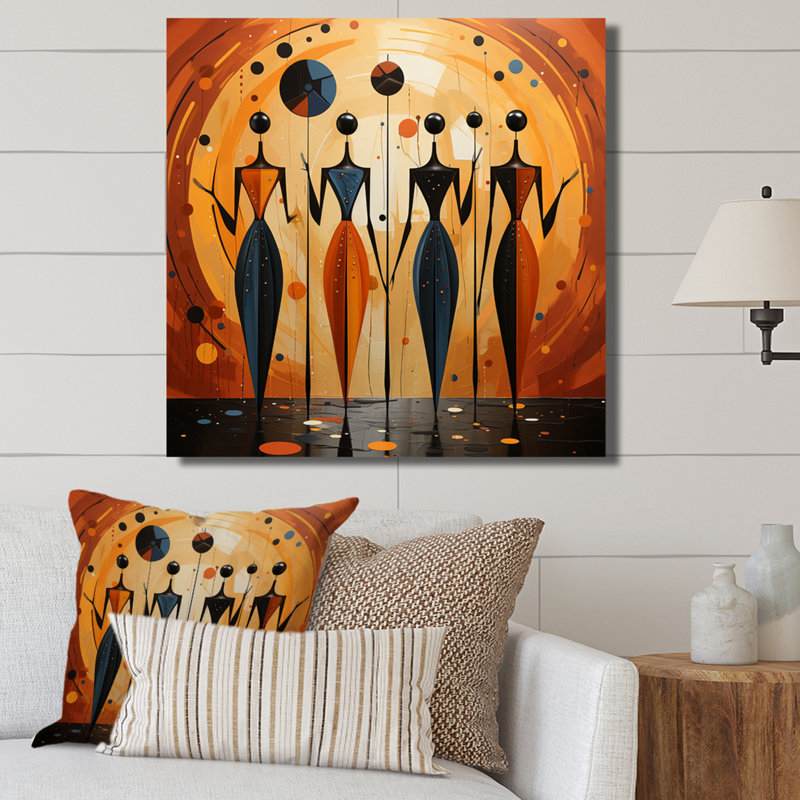 African Soulful III On Canvas Print, 16" H x 16" W x 1" D, Wrapped Canvas