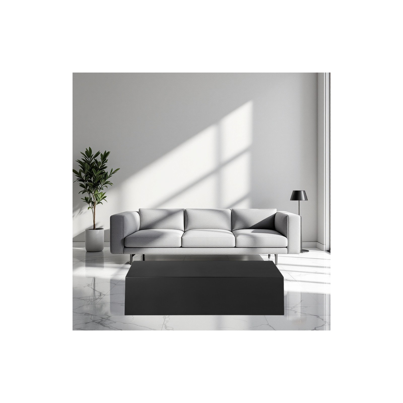 Everson Single Coffee Table, Black