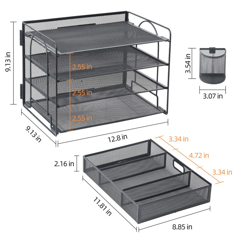 Larnakas Metal Desk Organiser