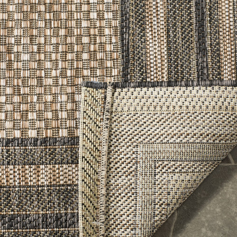 Tapis intérieur / extérieur à motif géométrique Sayde Performance, Carré 4 pi