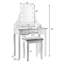 Ensemble coiffeuse et tabouret Aycock-1355330749