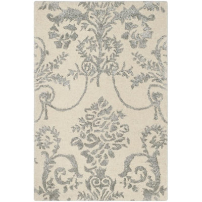 Tapis floral en laine et en viscose touffeté à la main Shillington