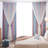2 Panels Blackout Stars Curtains For Girls Bedroom Kids Aesthetic Living Room Decor Colorful Double Layer Star Cut Out Stripe Window Wall Home Decoration Curtain,W52 X L63 Inches, Rainbow-111804804