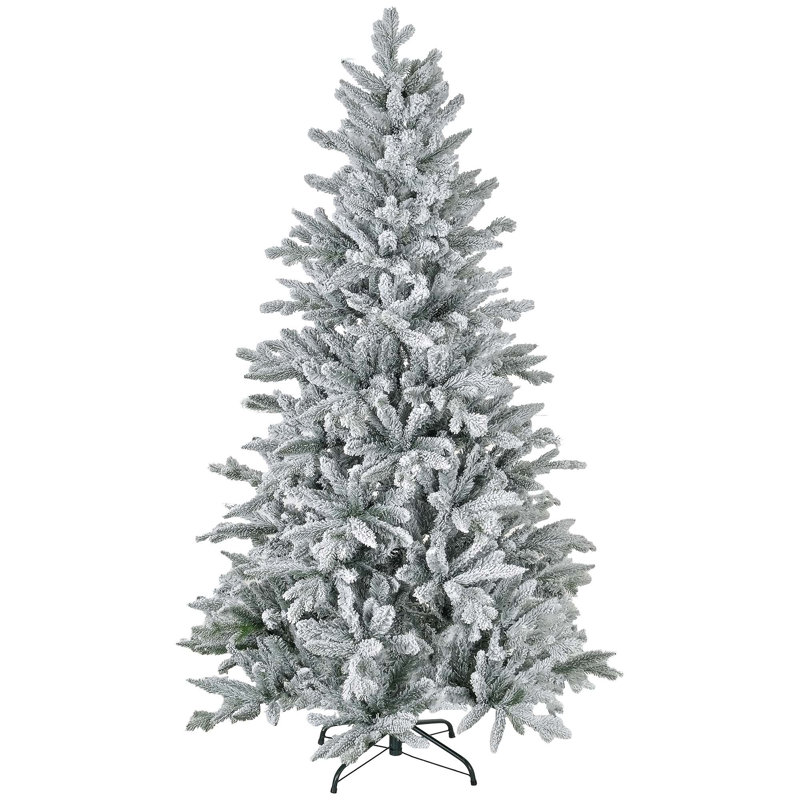 Arbre de Noël artificiel régulier (double) avec aiguilles blanches, 5.9'