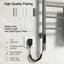 Porte-serviettes chauffant de 26,6 po x l 16,3 po pour salle de bain, chauffe-serviettes rotatif à 180 ° avec minuterie intégrée-93884756