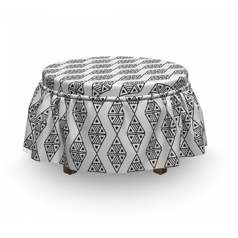 Housse pour repose-pieds monochrome